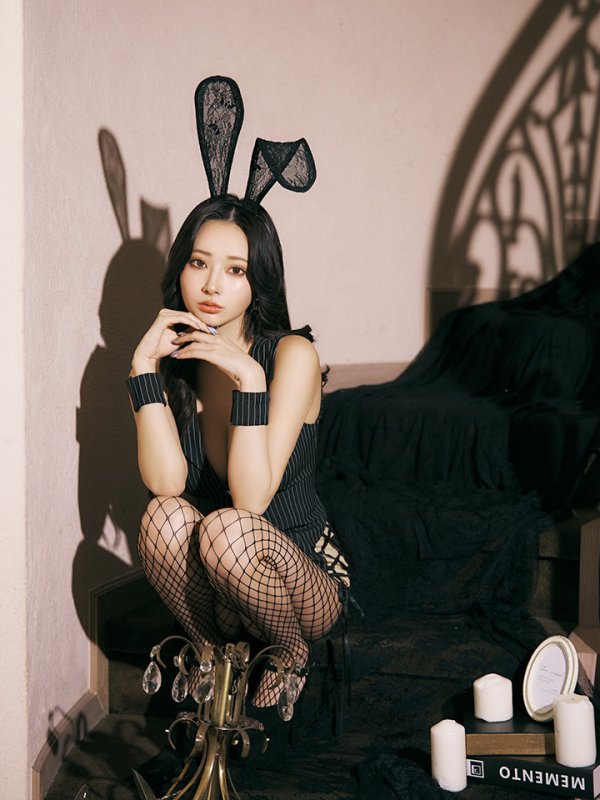 画像10: 【即日発送】【ハロウィン】 ストライプバニーセットアップ 【コスプレ6点セット】 【XS-Mサイズ/1カラー】[HC03]