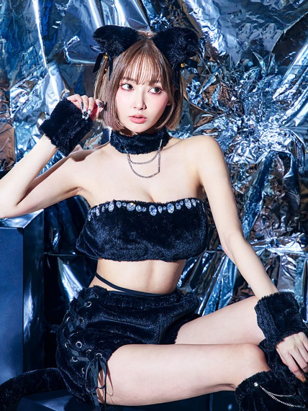 画像8: 【即日発送！】【ハロウィン】 もこもこキャットセットアップコスプレ 【コスプレ6点セット】 【Fサイズ/1カラー】[OF01]