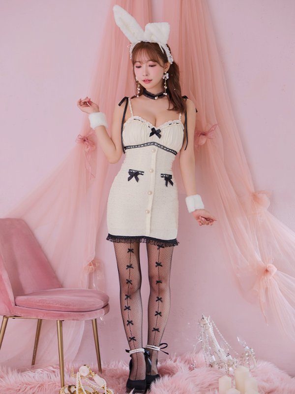 画像5: 【SALE!!】【即日発送！】【ハロウィン】 バニーバイカラーリボンワンピース 【コスプレ6点セット】【XS-Mサイズ/1カラー】[OF04]