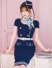 画像2: 【即日発送！】【ハロウィン】CA タイトミディアムワンピース 【コスプレ5点セット】 【S-Lサイズ/1カラー】[YMT] (2)