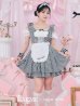画像1: 【即日発送！】【ハロウィン】ギンガムチェックメイドワンピース 【コスプレ5点セット】[YMT] (1)