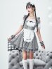 画像10: 【即日発送！】【ハロウィン】ギンガムチェックメイドワンピース 【コスプレ5点セット】[YMT]
