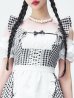 画像18: 【即日発送！】【ハロウィン】ギンガムチェックメイドワンピース 【コスプレ5点セット】[YMT]