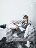 画像17: 【即日発送！】【ハロウィン】ブラックチェックメイドワンピース 【コスプレ5点セット】[YMT]