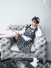 画像5: 【即日発送！】【ハロウィン】ブラックチェックメイドワンピース 【コスプレ5点セット】[YMT]