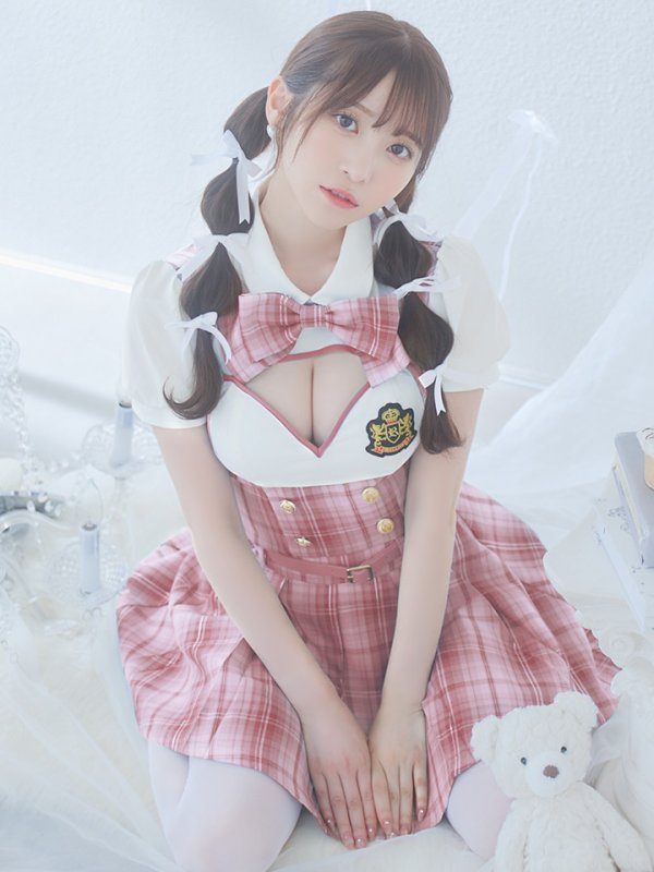 画像1: 【即日発送！】【ハロウィン】アイドルスクールガールセットアップ 【コスプレ5点セット】[YMT]