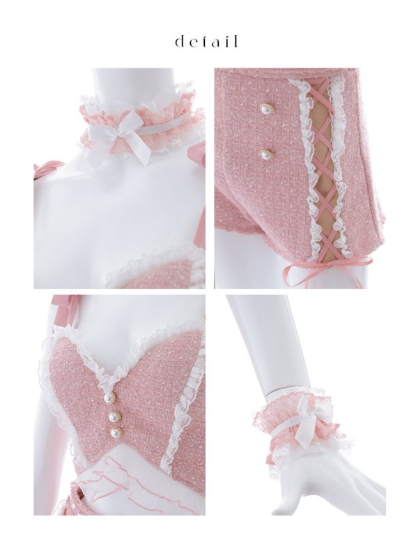 画像22: 【SALE!!】【即日発送！】【ハロウィン】 ツイードリボンセットアップ 【コスプレ7点セット】【XS-Mサイズ/1カラー】[OF04]