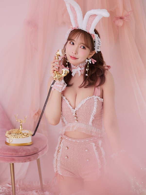 画像6: 【SALE!!】【即日発送！】【ハロウィン】 ツイードリボンセットアップ 【コスプレ7点セット】【XS-Mサイズ/1カラー】[OF04]