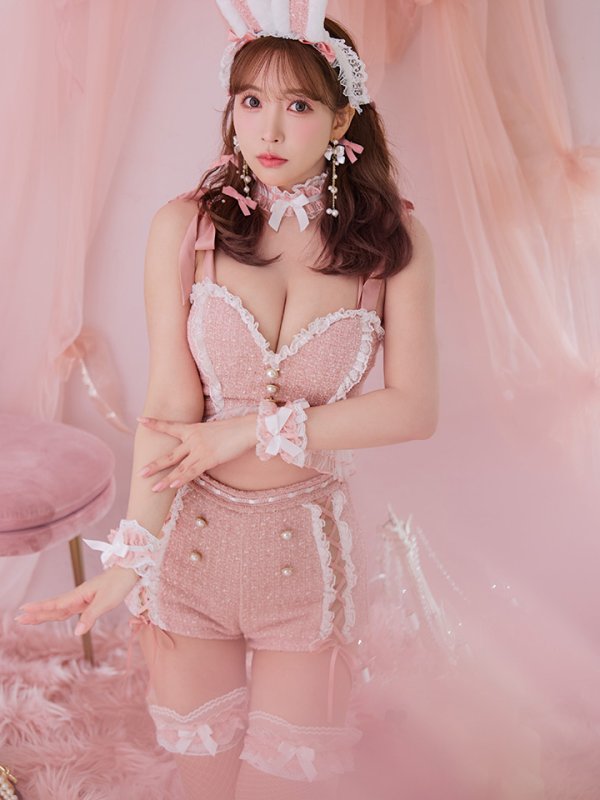 画像9: 【SALE!!】【即日発送！】【ハロウィン】 ツイードリボンセットアップ 【コスプレ7点セット】【XS-Mサイズ/1カラー】[OF04]