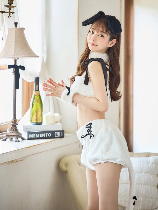 画像14: 【SALE!!】【ハロウィン】 バイカラーリボンもこもこパピー 【コスプレ6点セット】 【FREEサイズ/1カラー】[OF01]