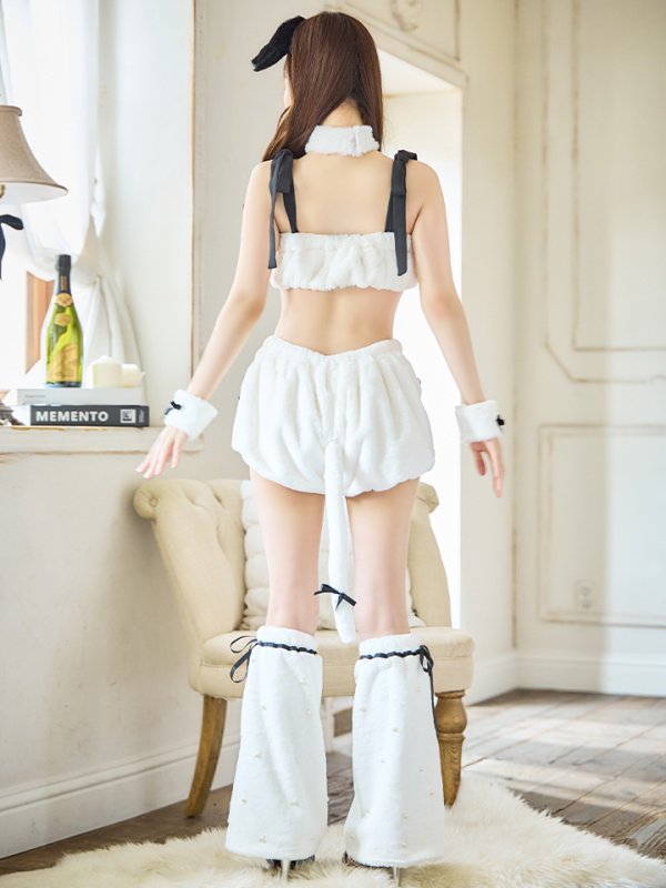 画像20: 【SALE!!】【ハロウィン】 バイカラーリボンもこもこパピー 【コスプレ6点セット】 【FREEサイズ/1カラー】[OF01]