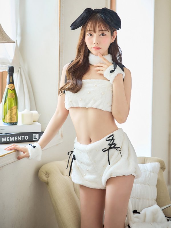 画像9: 【SALE!!】【ハロウィン】 バイカラーリボンもこもこパピー 【コスプレ6点セット】 【FREEサイズ/1カラー】[OF01]