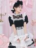 画像1: 【即日発送！】【ハロウィン】クラシックメイドワンピース 【コスプレ5点セット】[YMT] (1)