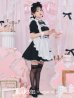 画像2: 【即日発送！】【ハロウィン】クラシックメイドワンピース 【コスプレ5点セット】[YMT] (2)