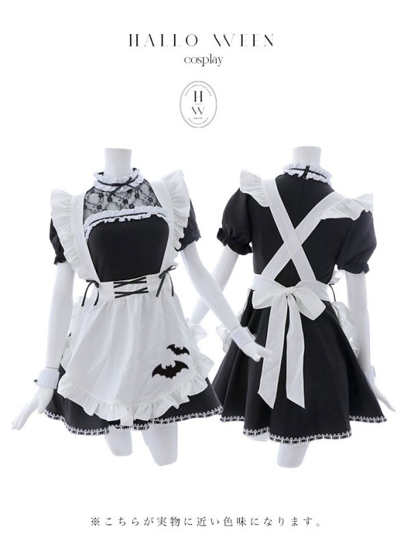 画像23: 【即日発送！】【ハロウィン】クラシックメイドワンピース 【コスプレ5点セット】[OF01]