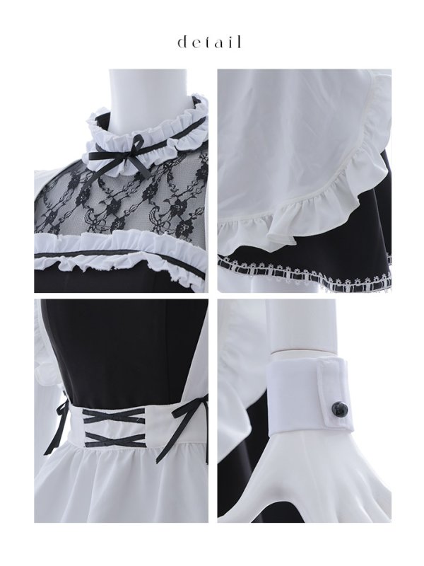 画像25: 【即日発送！】【ハロウィン】クラシックメイドワンピース 【コスプレ5点セット】[OF01]