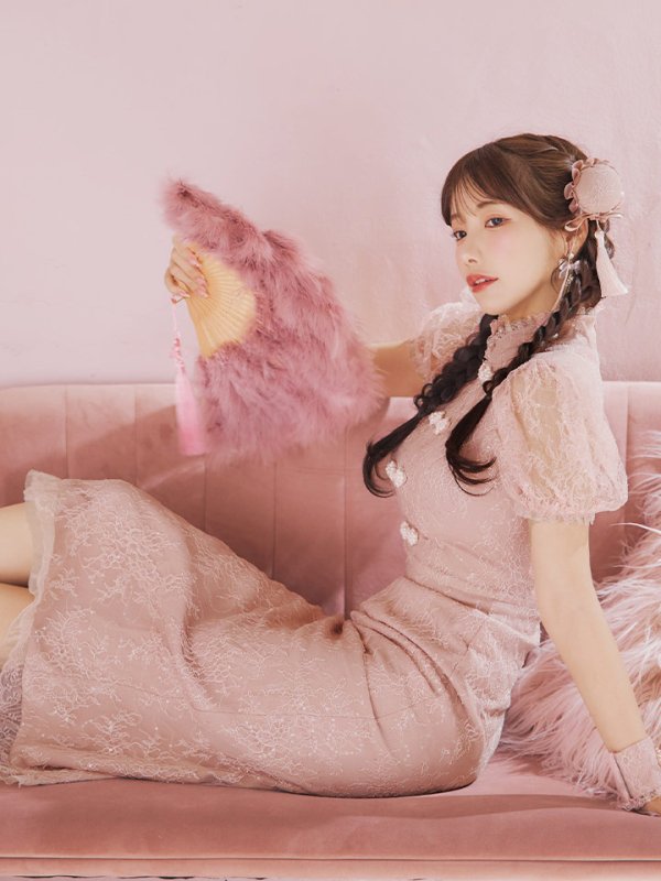 画像19: 【SALE!!】【ハロウィン】チャイナレースタイトワンピース 【コスプレ3点セット】 【S-Lサイズ/2カラー】(SE01YN)[OF01]