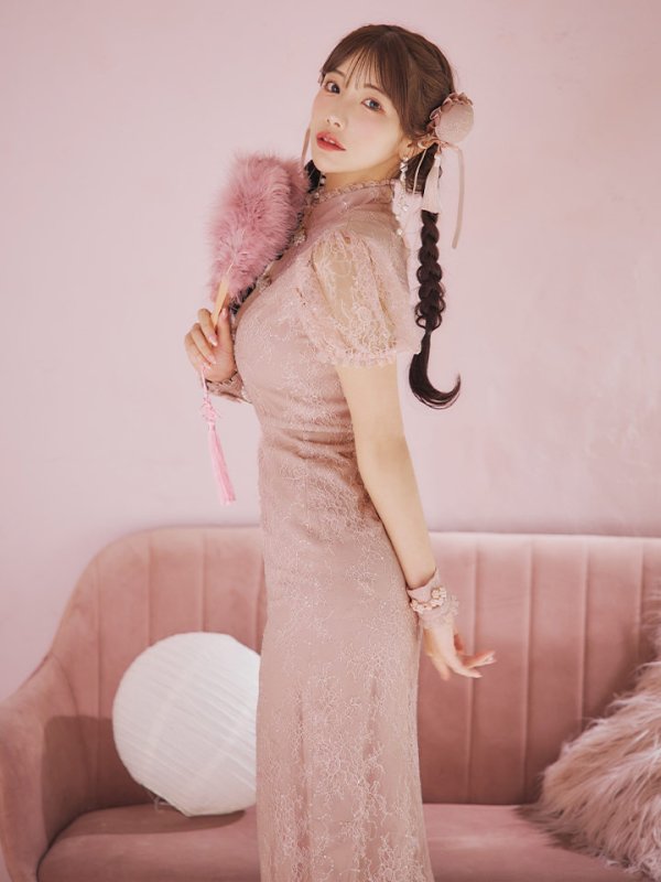 画像21: 【SALE!!】【ハロウィン】チャイナレースタイトワンピース 【コスプレ3点セット】 【S-Lサイズ/2カラー】(SE01YN)[OF01]