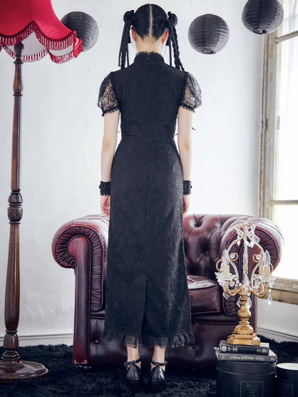 画像6: 【SALE!!】【ハロウィン】チャイナレースタイトワンピース 【コスプレ3点セット】 【S-Lサイズ/2カラー】(SE01YN)[OF01]