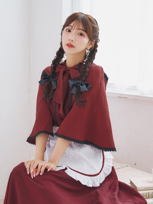 画像11: 【即日発送！】【ハロウィン】赤ずきんロングフレアワンピース 【コスプレ3点セット】 【S-XLサイズ/1カラー】[HC03]明日花キララ着用