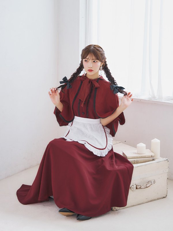 画像19: 【即日発送！】【ハロウィン】赤ずきんロングフレアワンピース 【コスプレ3点セット】 【S-XLサイズ/1カラー】[HC03]明日花キララ着用