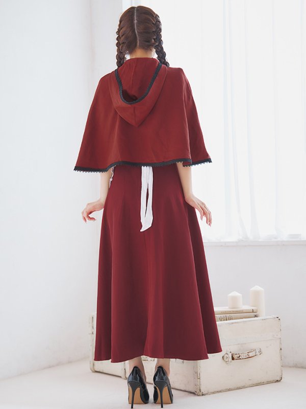 画像21: 【即日発送！】【ハロウィン】赤ずきんロングフレアワンピース 【コスプレ3点セット】 【S-XLサイズ/1カラー】[HC03]明日花キララ着用