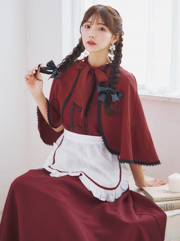 画像7: 【即日発送！】【ハロウィン】赤ずきんロングフレアワンピース 【コスプレ3点セット】 【S-XLサイズ/1カラー】[HC03]明日花キララ着用