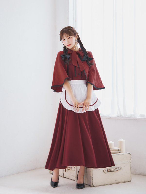 画像9: 【即日発送！】【ハロウィン】赤ずきんロングフレアワンピース 【コスプレ3点セット】 【S-XLサイズ/1カラー】[HC03]明日花キララ着用