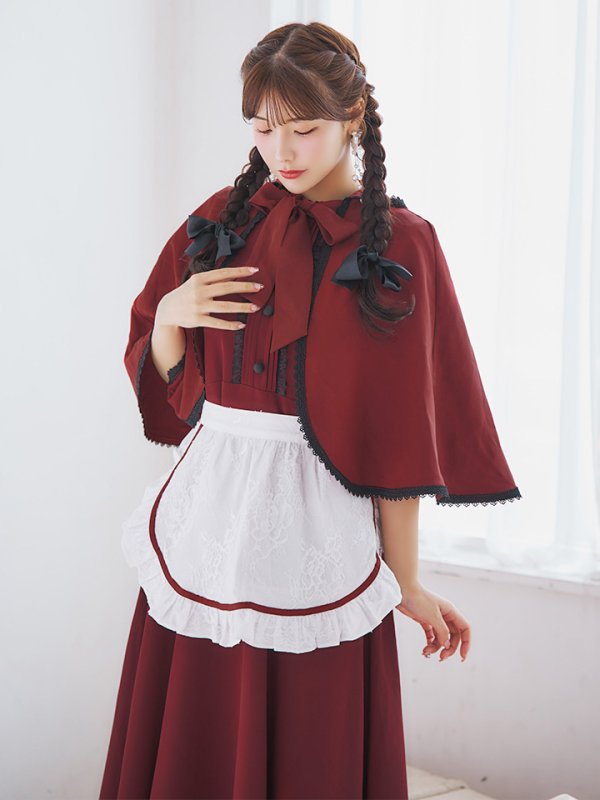 画像10: 【即日発送！】【ハロウィン】赤ずきんロングフレアワンピース 【コスプレ3点セット】 【S-XLサイズ/1カラー】[HC03]明日花キララ着用