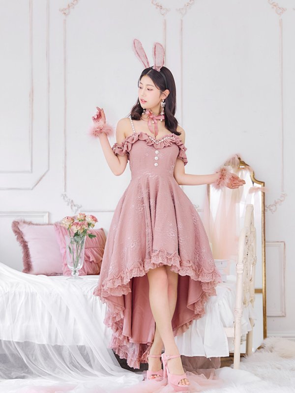 画像11: 【SALE!!】【即日発送！】【ハロウィン】 バニーショートインロングワンピース 【コスプレ5点セット】【XS-XLサイズ/2カラー】[OF04]