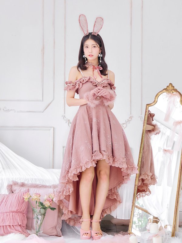 画像5: 【SALE!!】【即日発送！】【ハロウィン】 バニーショートインロングワンピース 【コスプレ5点セット】【XS-XLサイズ/2カラー】[OF04]