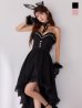 画像2: 【ノベルティ対象】【即日発送！】【ハロウィン】 バニーショートインロングワンピース 【コスプレ5点セット】【XS-XLサイズ/2カラー】[OF01] (2)