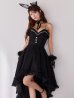 画像13: 【ノベルティ対象】【即日発送！】【ハロウィン】 バニーショートインロングワンピース 【コスプレ5点セット】【XS-XLサイズ/2カラー】[OF01]