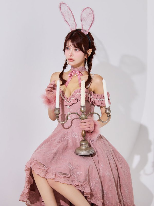 画像15: 【SALE!!】【即日発送！】【ハロウィン】 バニーショートインロングワンピース 【コスプレ5点セット】【XS-XLサイズ/2カラー】[HC03]