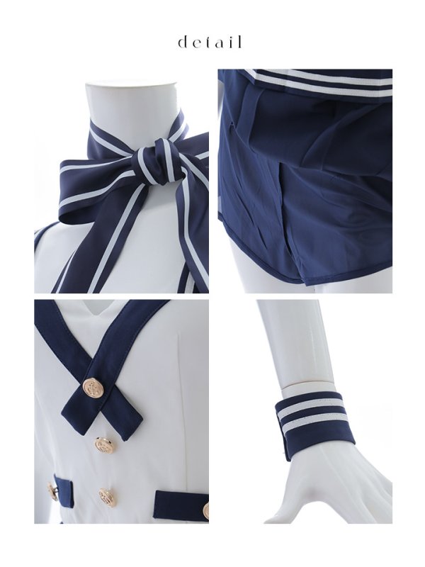 画像19: 【SALE!!】【即日発送！】【ハロウィン】マリン/水兵セットアップ 【コスプレ6点セット】【XS-Lサイズ/1カラー】[OF04]