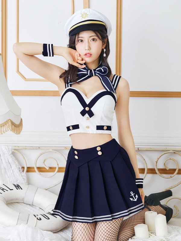 画像5: 【SALE!!】【即日発送！】【ハロウィン】マリン/水兵セットアップ 【コスプレ6点セット】【XS-Lサイズ/1カラー】[OF04]