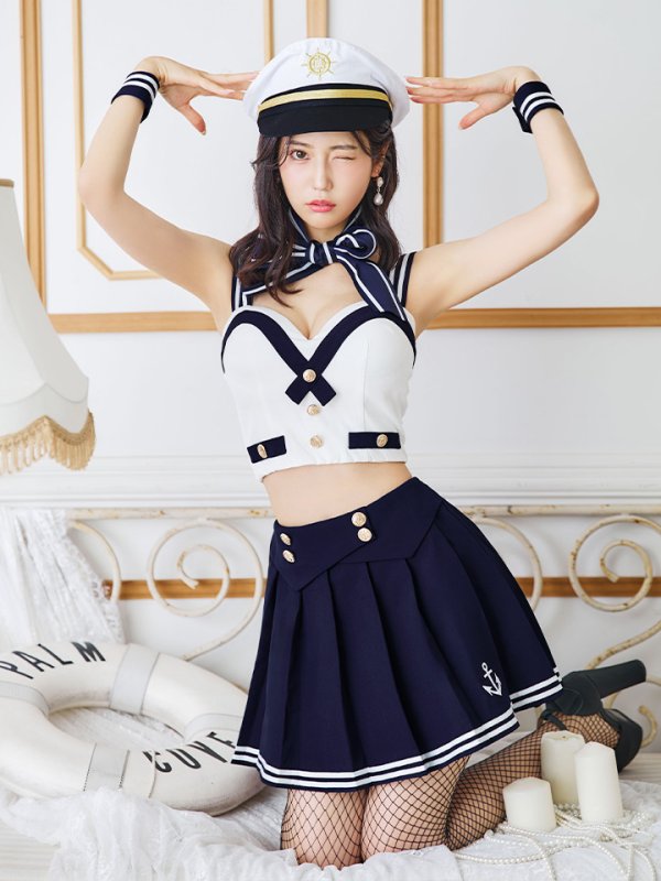 画像6: 【SALE!!】【即日発送！】【ハロウィン】マリン/水兵セットアップ 【コスプレ6点セット】【XS-Lサイズ/1カラー】[OF04]