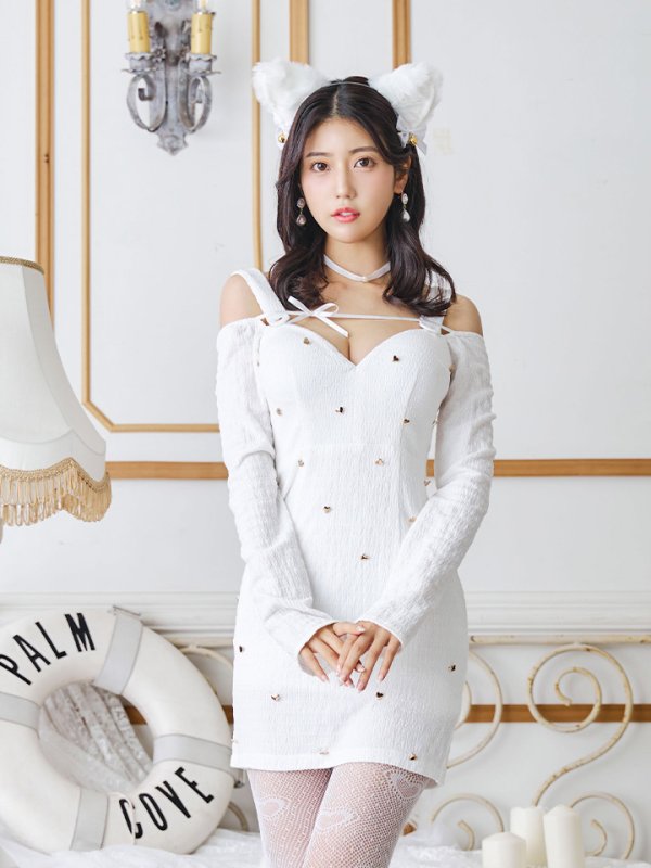 画像30: 【即日発送！】【ハロウィン】 黒猫ワンピース 【コスプレ4点セット】 【XS-XLサイズ/２カラー】[OF04]