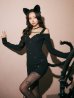 画像34: 【即日発送！】【ハロウィン】キャットスタッズオフショルワンピース 【コスプレ4点セット】【XS-XLサイズ/２カラー】[YMT]