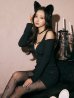 画像25: 【即日発送！】【ハロウィン】キャットスタッズオフショルワンピース 【コスプレ4点セット】【XS-XLサイズ/２カラー】[YMT]