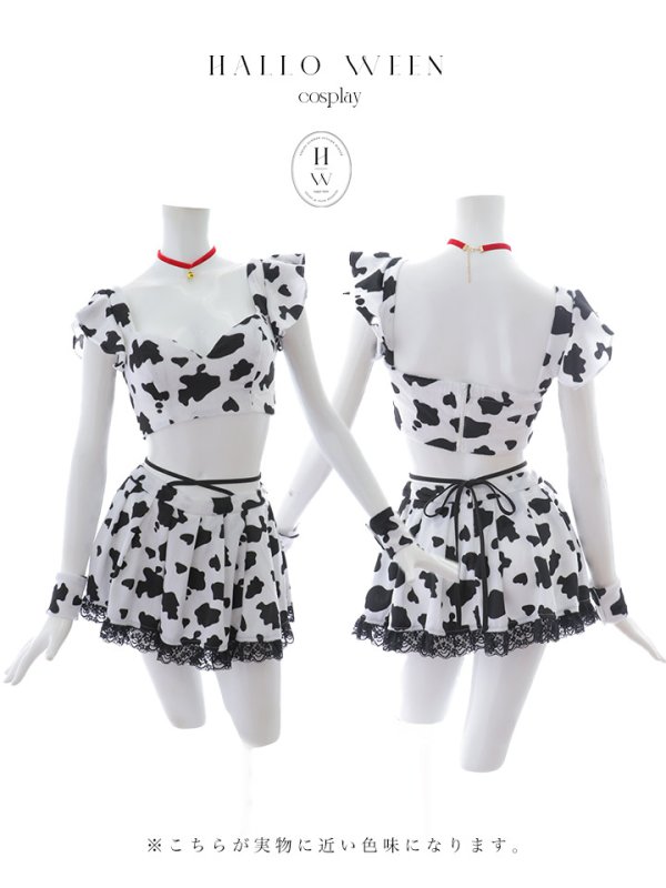 画像35: 【SALE!!】【即日発送！】【ハロウィン】カウスカートセットアップ 【コスプレ6点セット】【XS-Lサイズ/1カラー】[HC03]
