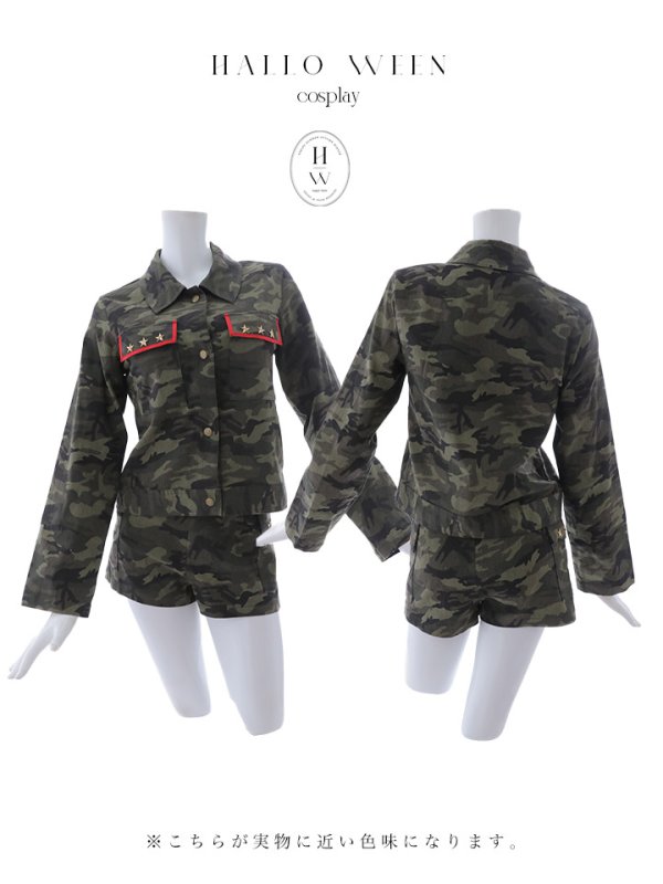 画像16: 【SALE!!】【即日発送】【ハロウィン】アーミーガールセットアップ 【コスプレ6点セット】 【XS-Lサイズ/1カラー】[OF01]