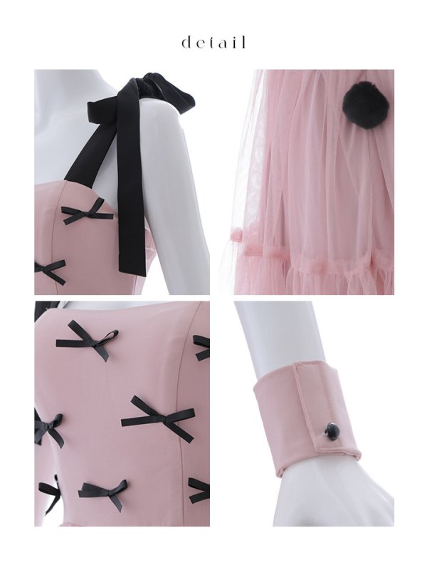 画像24: 【SALE!!】【即日発送！】【ハロウィン】バニーリボンチュールワンピース 【コスプレ4点セット】 【S-Lサイズ/1カラー】[OF01]