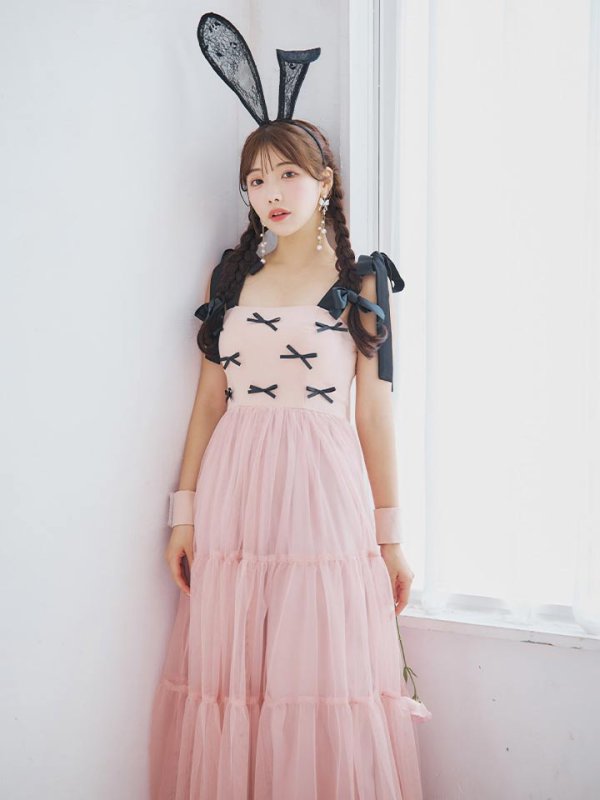 画像13: 【SALE!!】【即日発送！】【ハロウィン】バニーリボンチュールワンピース 【コスプレ4点セット】 【S-Lサイズ/1カラー】[OF01]