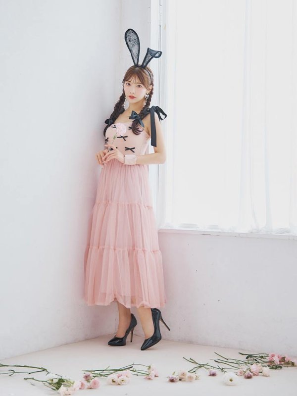 画像17: 【SALE!!】【即日発送！】【ハロウィン】バニーリボンチュールワンピース 【コスプレ4点セット】 【S-Lサイズ/1カラー】[OF01]