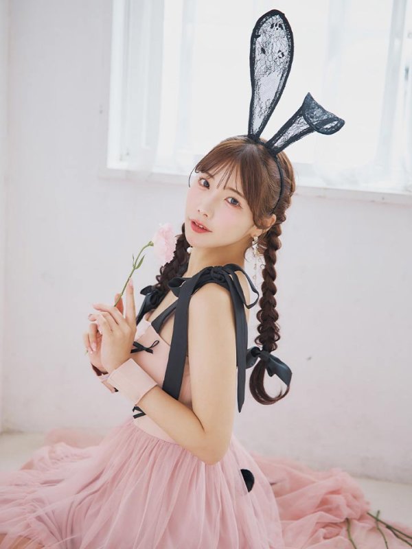 画像8: 【SALE!!】【即日発送！】【ハロウィン】バニーリボンチュールワンピース 【コスプレ4点セット】 【S-Lサイズ/1カラー】[OF01]