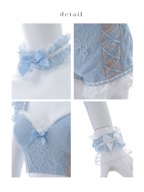 画像38: 【SALE!!】【即日発送！】【ハロウィン】 総レースバニーフリルセットアップ【コスプレ7点セット】【XS-Lサイズ/3カラー】[OF04]