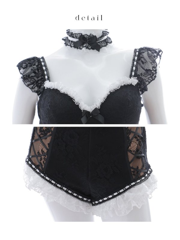 画像45: 【SALE!!】【即日発送！】【ハロウィン】 総レースバニーフリルセットアップ【コスプレ7点セット】【XS-Lサイズ/3カラー】[OF04]