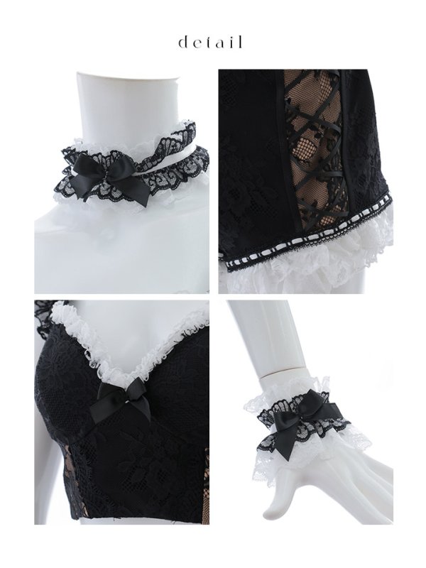 画像46: 【SALE!!】【即日発送！】【ハロウィン】 総レースバニーフリルセットアップ【コスプレ7点セット】【XS-Lサイズ/3カラー】[OF04]