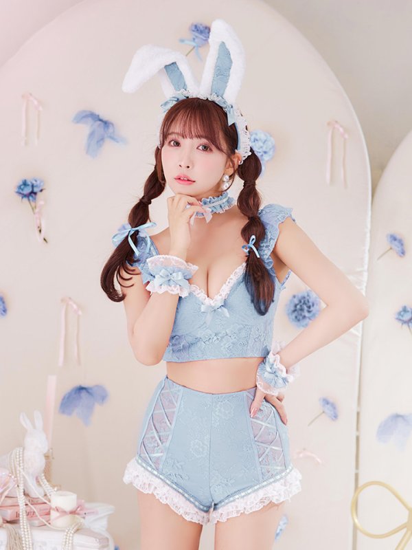 画像31: 【SALE!!】【即日発送！】【ハロウィン】 総レースバニーフリルセットアップ【コスプレ7点セット】【XS-Lサイズ/3カラー】[OF04]